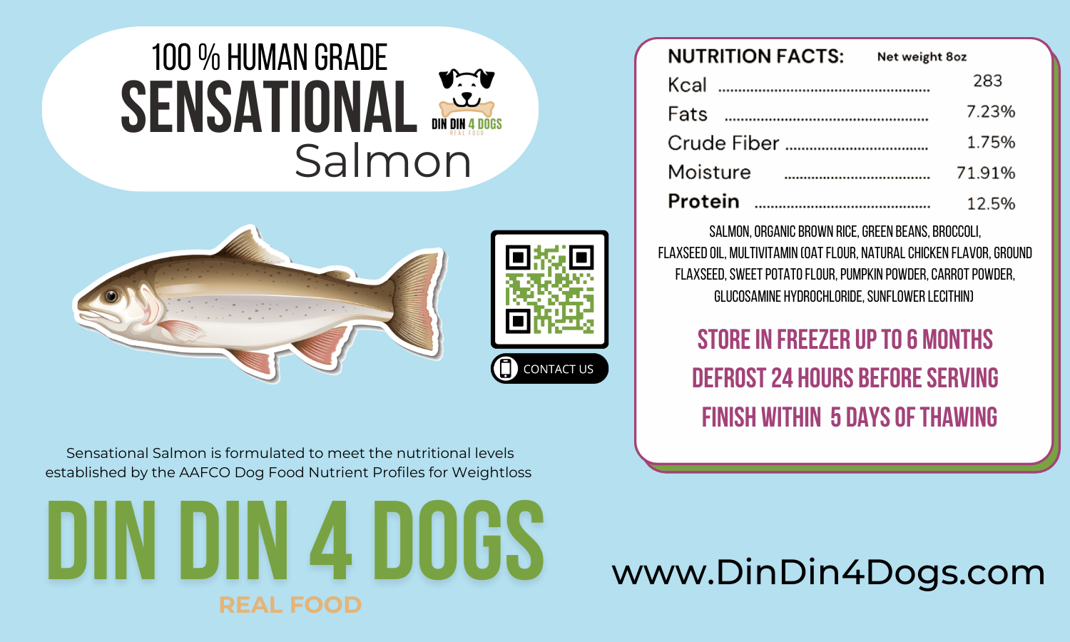 Chicken and Salmon Combo - case includes 24, 8oz meals