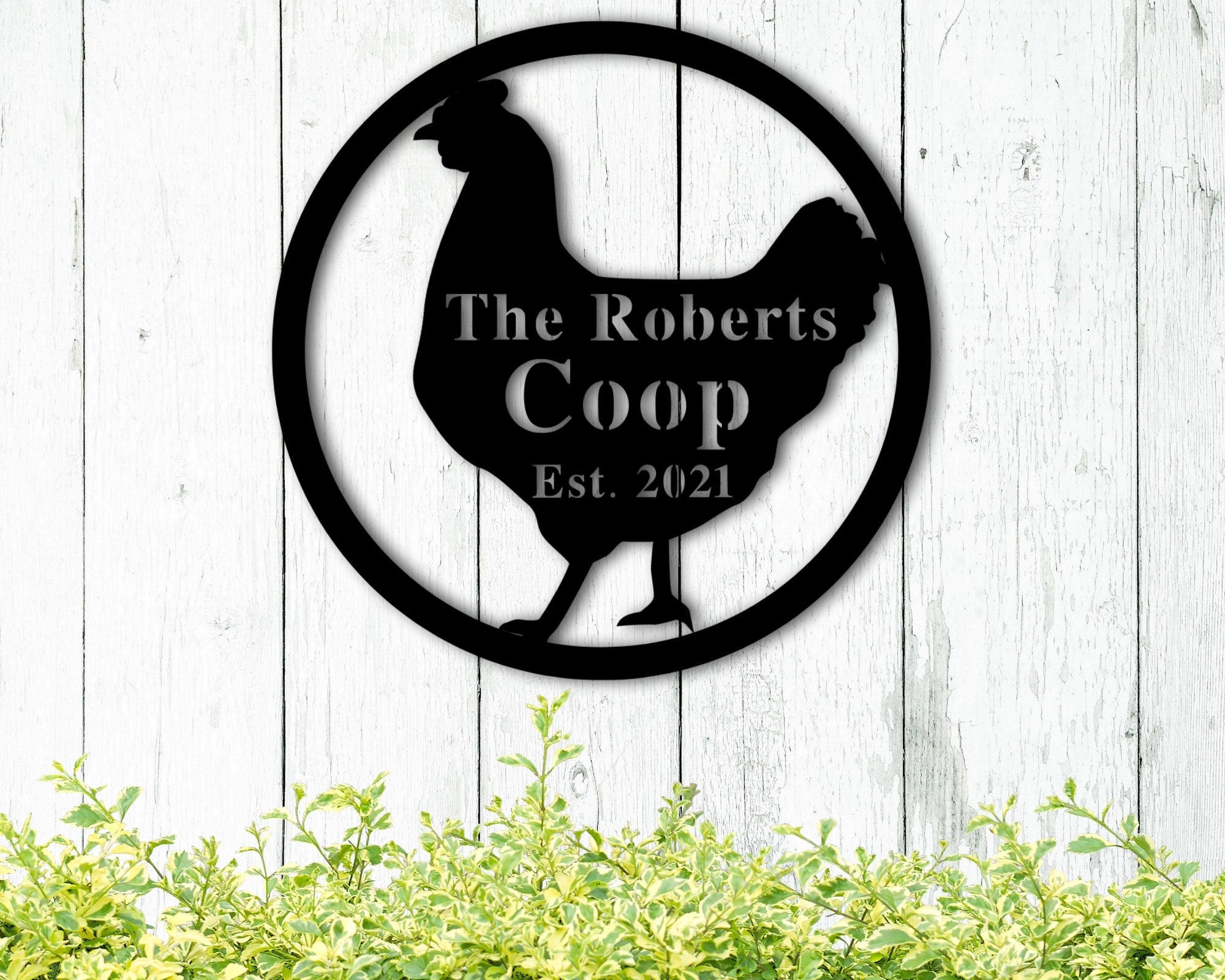 Chicken Coop Name Custom Metal Sign